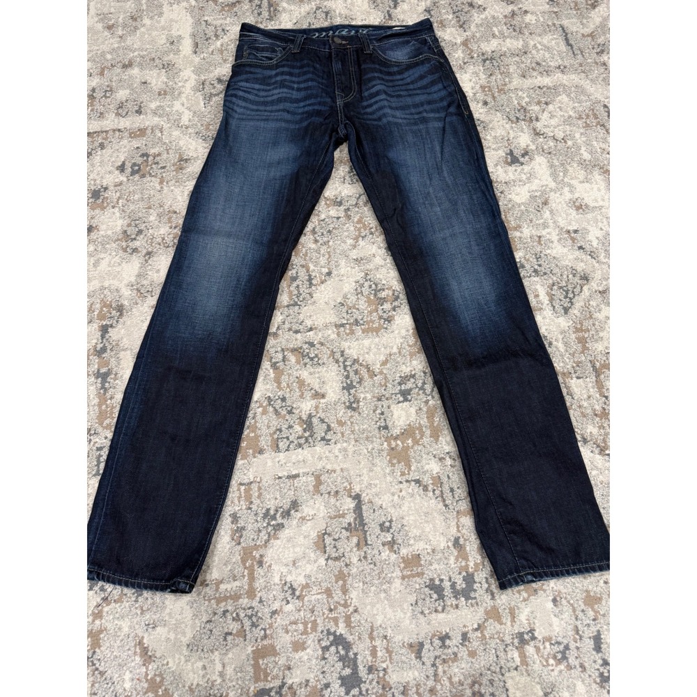 Mavi Jake Mens Dark Wash Low Rise Skinny Jeans Indigo‎ Blue 32x32